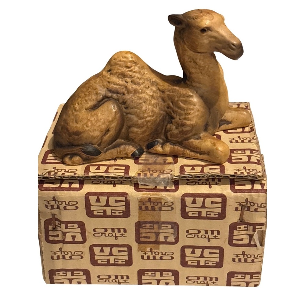 Camel Nativity Figurine By UCTCI Porcelain Hand-Painted‎ Collectible With box